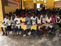 Haiti Church of God feeding the children at the Kids EE Training Summer Camp