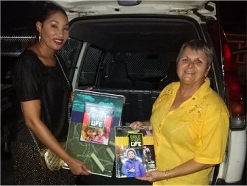Jenny Tryhane founder of UCT distributing Love Packages donated to Barbados sent as far afield as Grenada