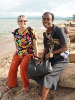 Jenny and Stella, Pastor David's wife on the lake 