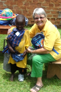 Hope Child Care Centre children receive their gift from Barbados