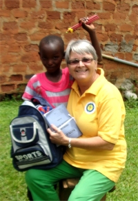 Hope Child Care Centre children receive their gift from Barbados