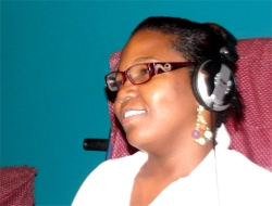 Nicole “Nicovia” Blackman at Project Hope recording