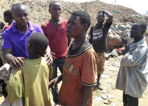 Street children in Kampala Uganda