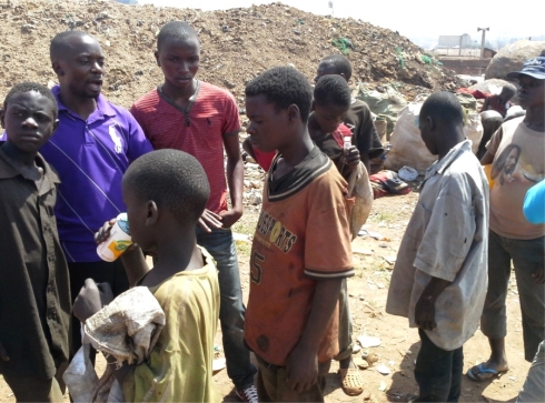 Street children in Kampala Uganda