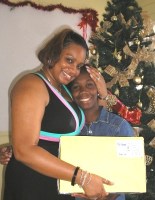 Seen here the children receiving their Make Jesus Smile Christmas shoebox gifts packed by the children of Barbados.