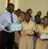 Seen here students and master from Harrisons College in Barbados