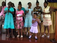 The Living Waters Tabernacle youth group sang beautifully 