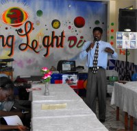 Pastor Pierre Banes Laurore the Haiti Kids EE National Coordinator. in Jacmel 2009