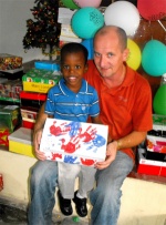 Seen here some of these children who are sponsored by the children of People's Cathedral Primary School in Barbados 