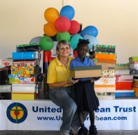 United Caribbean Trust distributed hundreds of Make Jesus Smile shoeboxes to the children of the Heart for Haiti Primary school.