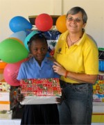 United Caribbean Trust distributed hundreds of Make Jesus Smile shoeboxes to the children of the Heart for Haiti Primary  school.