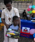 Seen here with Rev Maud Hyppolite at the Methodist school in Carrinage, Petit Gouve. 