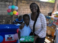 Seen here Greta St Hill from Ann Gill Methodist church in Barbados. Thank God for Greta who worked tirelessly in the distribution of the Make Jesus Smile shoeboxes. 