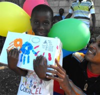 Seen here Hassan Jean Baptiste the Methodist reporter that assisted us with the Make Jesus Smile shoebox project 