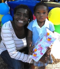 Seen here Greta St Hill from Ann Gill Methodist church in Barbados. Thank God for Greta who worked tirelessly in the distribution of the Make Jesus Smile shoeboxes. 