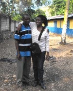 Seen here Greta St Hill from Ann Gill Methodist church in Barbados with Mr. Joseph Nelson the Director of Ecole De Carrenage