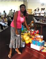Seen here Greta St Hill who travelled to Haiti with the team and assisted us with the distribution of the gifts to the Methodist church in Petit Gouve and the Methodist school in De Carrinage