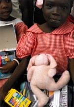 Seen here an Haitian child in the Maranatha School in St. Marc.