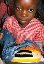 Seen here the children of Haiti receiving their Make Jesus Smile shoe boxes.