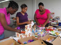 The volunteers, including University of the West Indies students