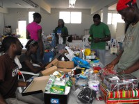 The volunteers, including University of the West Indies students