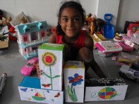 Seen below some of the boxes beautifully decorated by some of the Pre Primary School children.