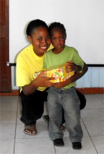 Summer 'Make Jesus Smile' party where shoeboxes packed by the children of Barbados were distributed. 