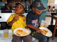 UCT distributing the Make Jesus Smile shoeboxes to Destiny Pre Primary Schools in Dominica thus activating the Child Sponsorship Program.