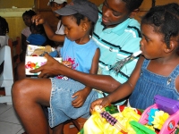 Seen here the school decorated for the Summer 'Make Jesus Smile' party where shoeboxes packed by the children of Barbados were distributed. 