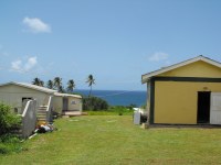 Adjacent to the kitchen and laundry area is the foundations of another chalet that was removed