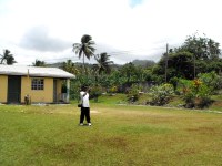 The camp superintendents small home is at the end of this facility and looks out onto the playing field 