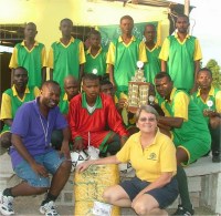 Seen here the Haiti football team sponsored by UCT