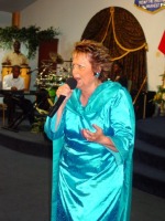 Prophetess Sandra Moore at  Divine Encounter Fellowship Headquarters Trinidad 