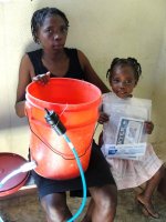 Sawer Point One Filter being distributed in Jacmel after the earthquake