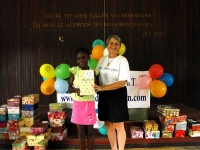 United Caribbean Trust Make Jesus Smile shoebox project was taken into Victoria to bless the Maroon children 