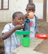 Praise God the Kisses from Heaven feeding program has started as children from this desparately poor area come on a Sunday to be fed both physically and Spiritually.