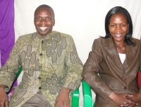 Seen here Sarah on the right with Pastor Tom from Bundibugyo during the Uganda KIMI training headed by Pastor Laura.