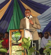 John Mulinde is the Founder Director/Chairman of World Trumpet Mission, a revival-oriented missionary organization, headquartered in Kampala, Uganda.