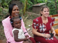 Sarah and Pastor Laura at the Bundibugyo scool