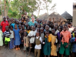 Jenny Tryhane founder of United Caribbean Trust visiting Uganda