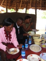 Sarah and her husband from Busia were able to join us for the last day and enjoyed some lunch in the outdoor dining area.