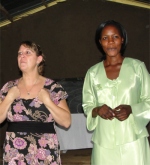 Pastor Laura teaching here with Sarah her Busia KIMI Coordinator