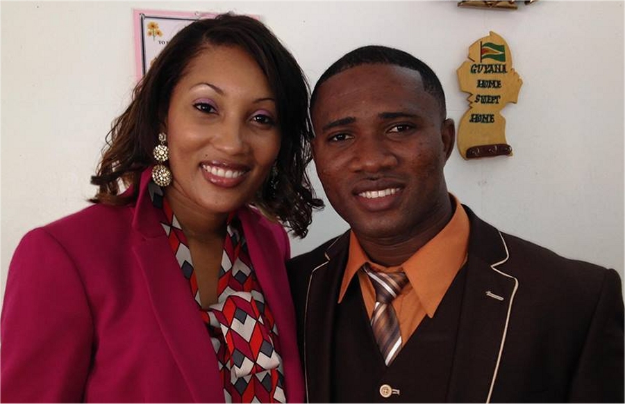 Pastor Happy Akasie senior Pastor at Thy Kingdom Come Deliverance Sanctuary Carriacou and his beautiful wife Denise