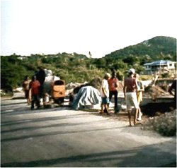 The 'youth of the island' working on the  new church in Carriacou