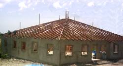 March 2006 update on the church building project in Carriacou, the plastering is almost finished the rafters are up, we trust God for the roof.