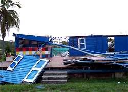 The church following hurricane Emily in June 2005