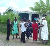 Sister Victor seen here the last day that the church was held in this location