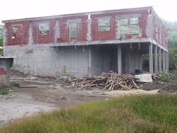 God is building His church on the island of Carriacou,the walls go up!