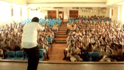 Dr. B empowered the students of Commermere School in Barbados