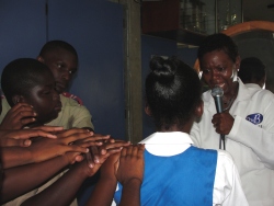 The students rallied around to pray for one of their class mates